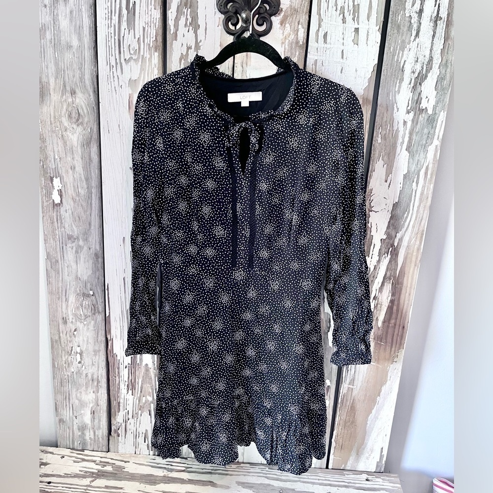 AT Loft size 4 black & white dress lined - Picture 2 of 5